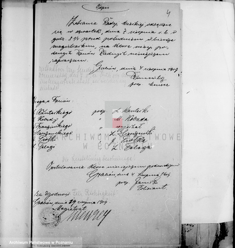 Obraz 8 z jednostki "Członkowie magistratu miasta Grabowa"