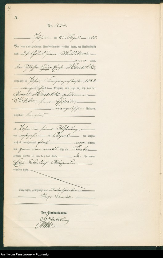 Obraz 6 z jednostki "Księga miejscowa urodzeń tom IV"