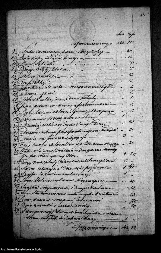 Obraz 16 z jednostki "Akta tyczące się rady familijnej i spisu inwentarza pozostałego po zmarłych Karolu i Annie Juliannie Schnabel"