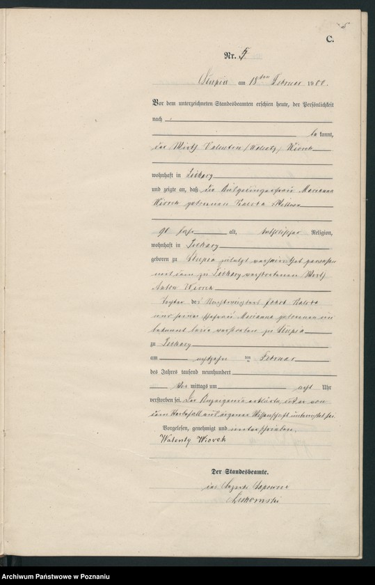 Obraz 8 z jednostki "Sterbe-Haupt-Register"