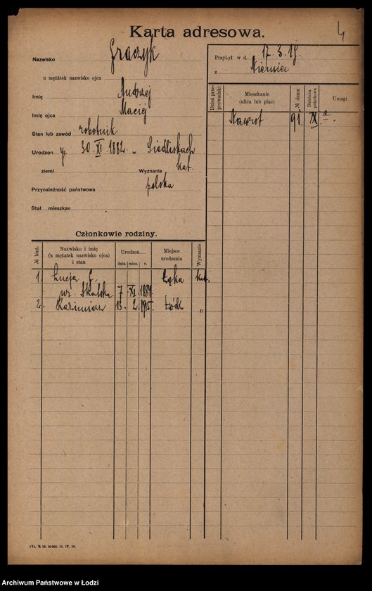 Obraz 6 z jednostki "[Spis ludności Łodzi] Graczyk - Grajlich"