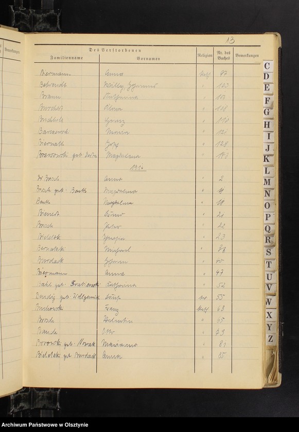 image.from.unit.number "Alphabetisches Namenverzeichnis zum Sterbebuch"