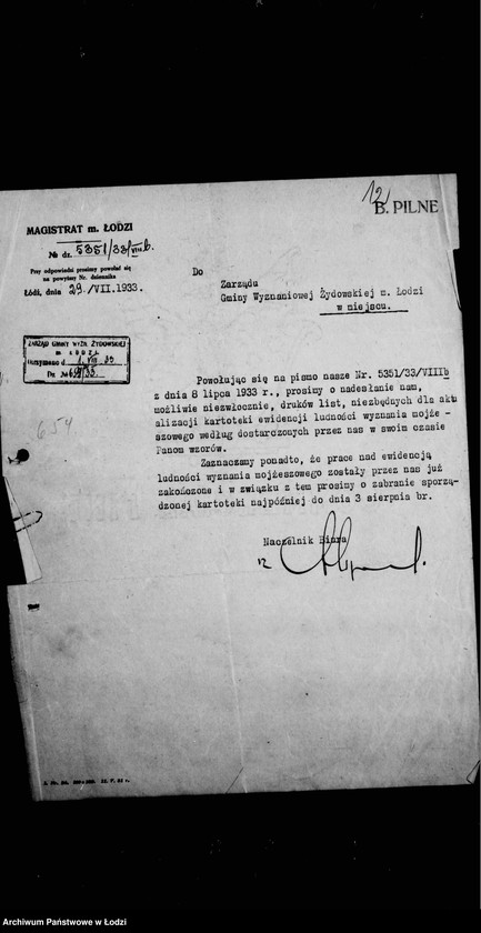 Obraz 17 z jednostki "Ewidencja ludności żydowskiej"