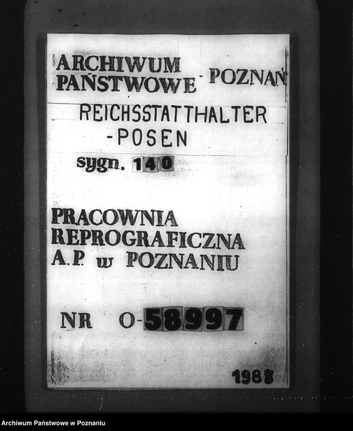 Obraz 1 z jednostki "Aktenplan der - Preisbildungsstelle"