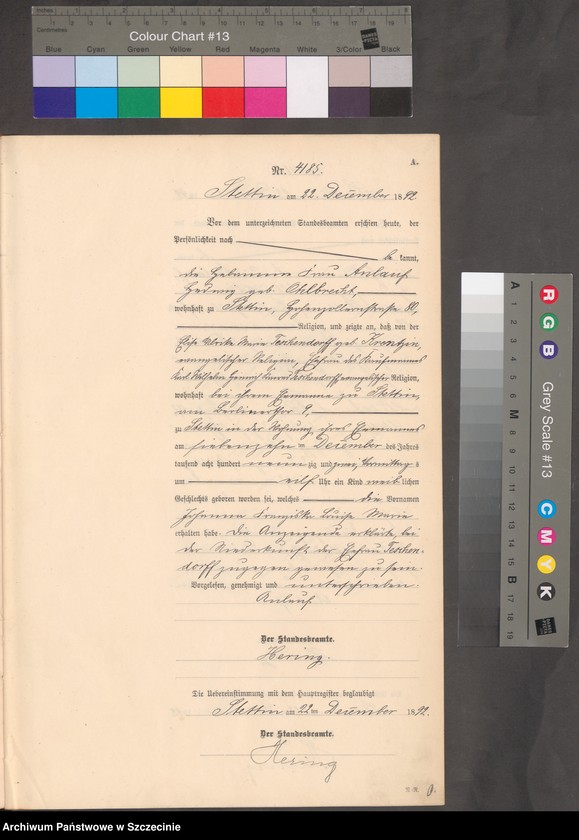 Obraz z jednostki "Geburts-Register (Neben-Register) Band X"