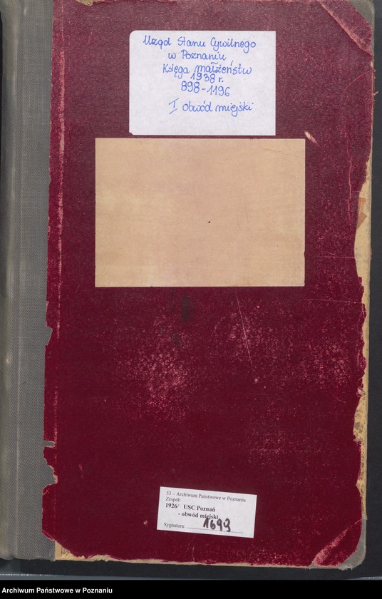 Obraz 2 z jednostki "Księga miejscowa małżeństw tom IV [Rejestr główny małżeństw]"