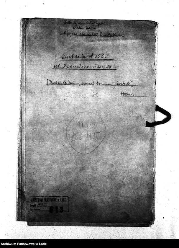 Obraz 3 z jednostki "Kuchnia N. 353 ul. Franciszkańska 38 [Działalność, personel, konsumenci, kontrole]"