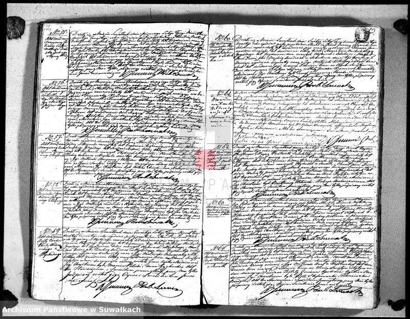 image.from.unit.number "Księga duplikat urodzonych, zaślubionych i umarłych urzędnika stanu cywilnego, parafyi suwalskiey na rok 1834"