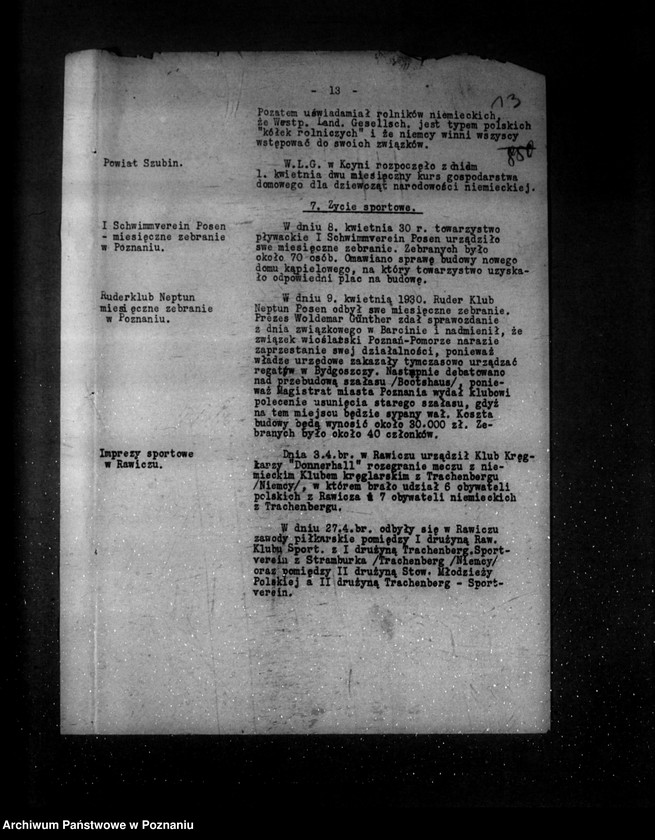Obraz 17 z jednostki "Sprawozdania z życia mniejszości narodowych za miesiące kwiecień, maj, czerwiec 1930 r."
