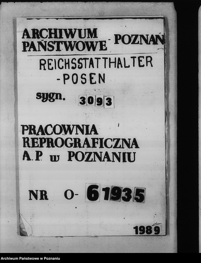 Obraz 1 z jednostki "Umbauten des Hotels de Rome in Posen, des Deutschen Schlosses, des Erholungsheimes der Reichsstatthalterei in Strohfelde, der Gauhalle und des Gauhotels"