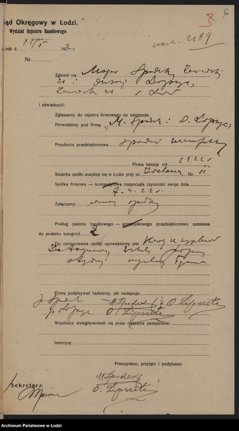 Obraz 8 z jednostki "Majer Spodek, Owsiej Lipszyc – prowadzenie interesów handlowych"