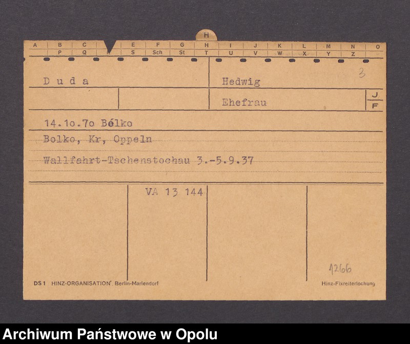 Obraz 5 z jednostki "[Duda Hedwig, ur. 14.10.1870 Bolko]"