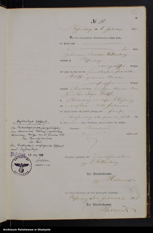 Obraz 14 z jednostki "Geburts-Neben-Register Nr 1 - 121"