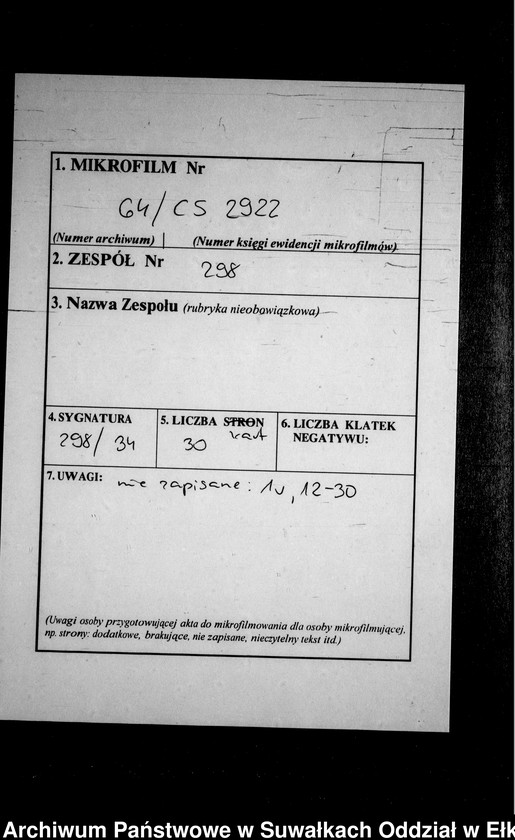 image.from.unit.number "Sterbe-Neben-Register des Preussischen Standes-Amtes Kehlen Kreis Angerburg"