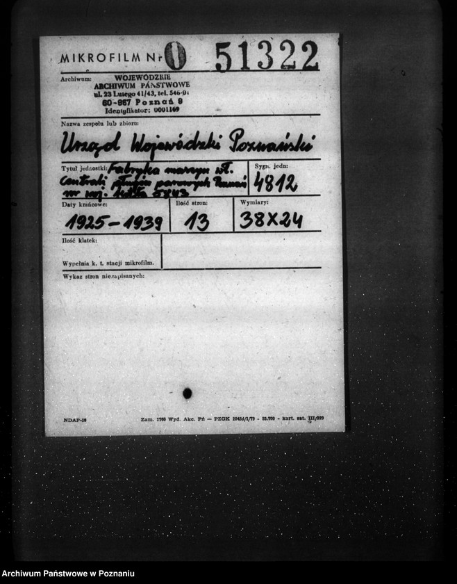 Obraz 2 z jednostki "Fabryka maszyn własność Centrali pługów parowych Poznań nr woj. kotła 5843"