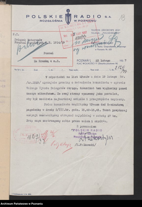 image.from.unit.number "Akta Walnego Zjazdu Delegatów Okręgu Związku Weteranów Powstań Narodowych Rzeczypospolitej Polski 7.III.1937 tom I."