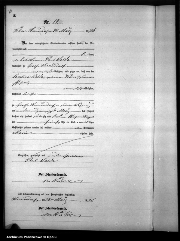 image.from.unit.number "Geburts-Neben-Register [1876 Woskowice Górne]"