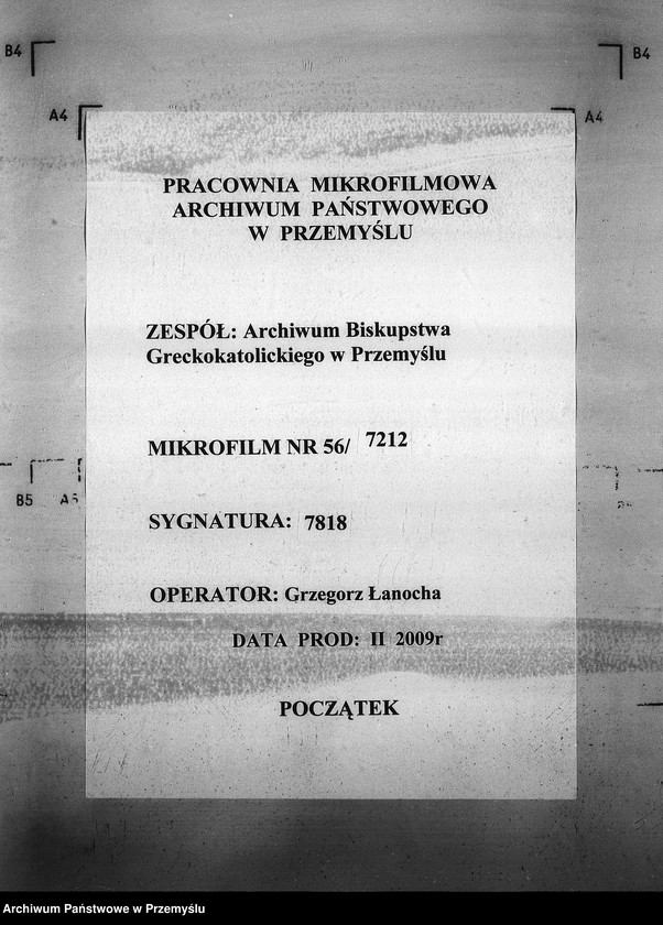 Obraz 1 z jednostki "[Kopie ksiąg metrykalnych parafii Szandrowiec (dekanat Turka)]"