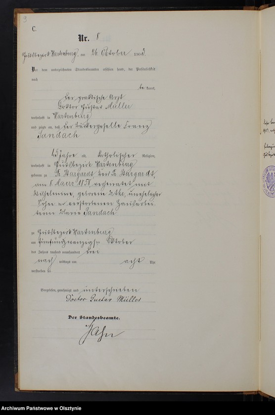 image.from.unit.number "Sterbe-Haupt-Register Nr 1 - 8"