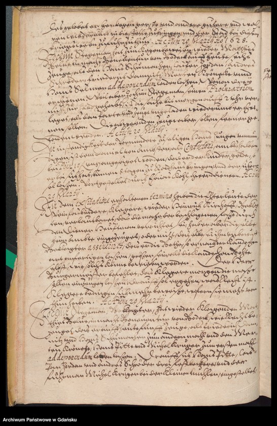 image.from.unit.number "H. Bürgerm. Eggert von Kempen Praesidirende Ambtbuch vom [14.III.1628-27.III.1629] Noch […] sachen so bey des seligen H. Bürgerm. Arnhold von Holten Ehafft vnd absterben vorgelauffen biss auf den 18 Martij 1630 /indeks/"