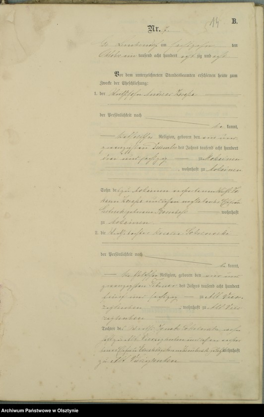 image.from.unit.number "Heiraths-Haupt-Register Nr 1 - 13"