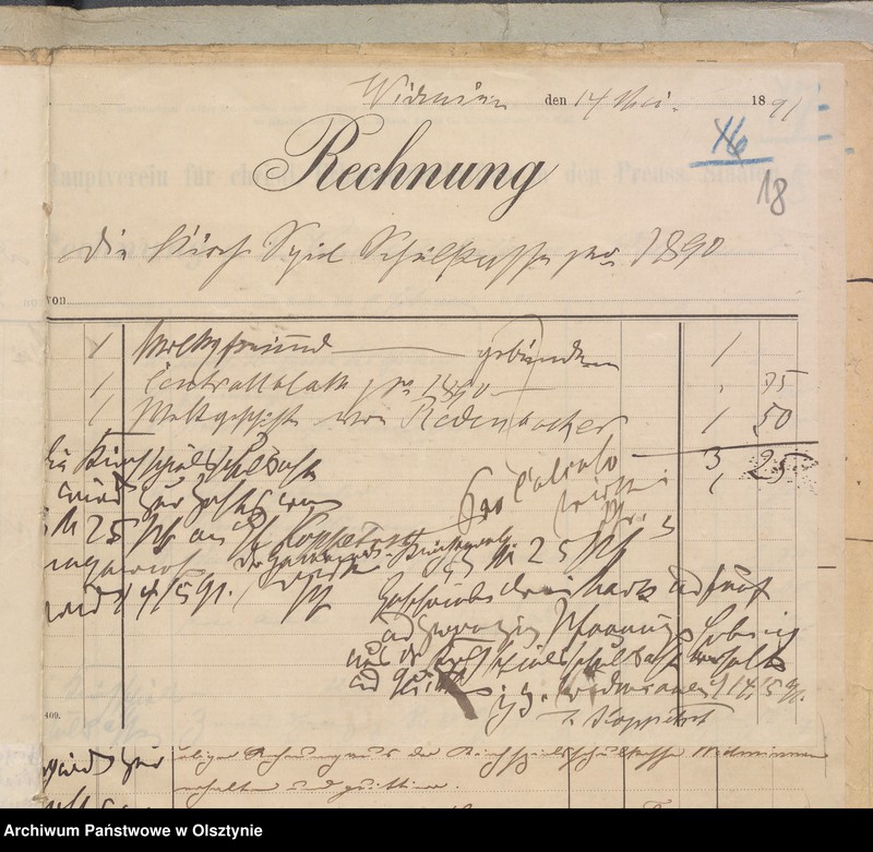 image.from.unit.number "Einnahme und Ausgabe Beläge der Kirchspiels Schulkasse in Widminnen"