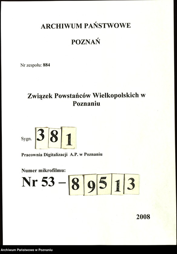 Obraz 1 z jednostki "Współdziałanie Zarządu Głównego Związku Powstańców Wielkopolskich z kołami: 1. Gdańsk. 2. Gdynia [1946-1948] 3. Gębice [1947] 4. Gniewkowo [1946] 5. Gniezno [1947] 6. Gorzów [1946-1947] 7. Grodzisk [1949] 8. Grudziądz [1947]"