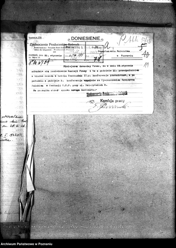 Obraz 15 z jednostki "Sprawy szczegółowo-administracyjne Saletra i fosfaty, sprowadzone przez Kooperację Rolną w Warszawie"