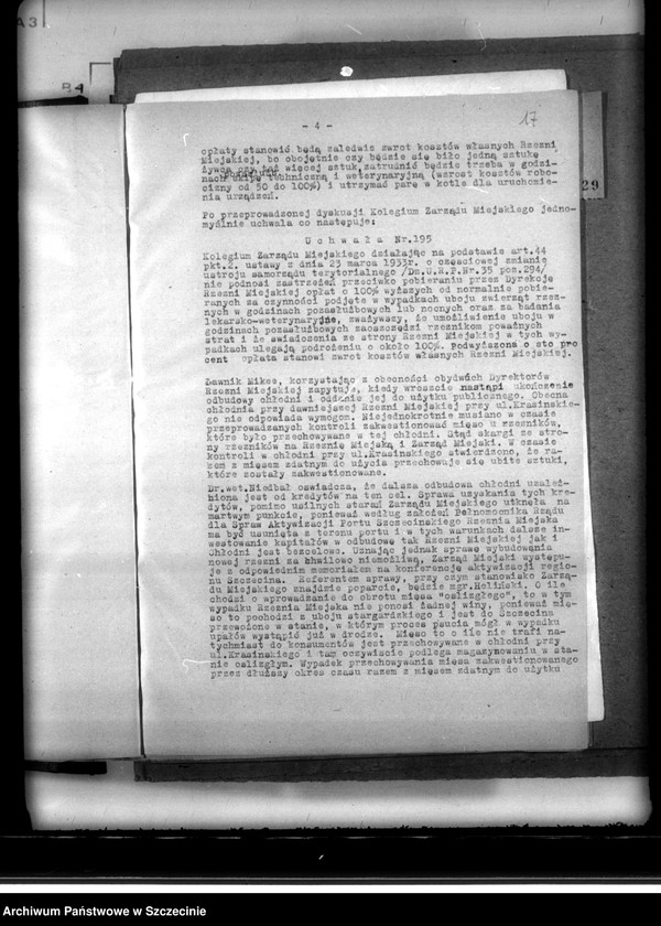 Obraz 10 z jednostki "Protokoły Kolegium Zarządu Miejskiego nr 27-68 (kopie)"