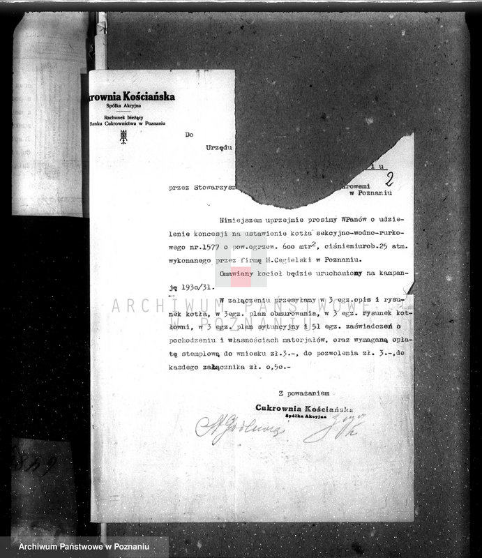 Obraz 6 z jednostki "Cukiernia w Kościanie nr woj. kotła 6480"