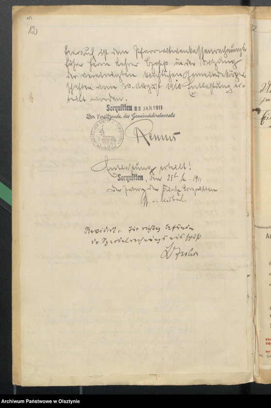 image.from.unit.number "Rehnung der Pfarrerwitwenkasse in Sorquitten"