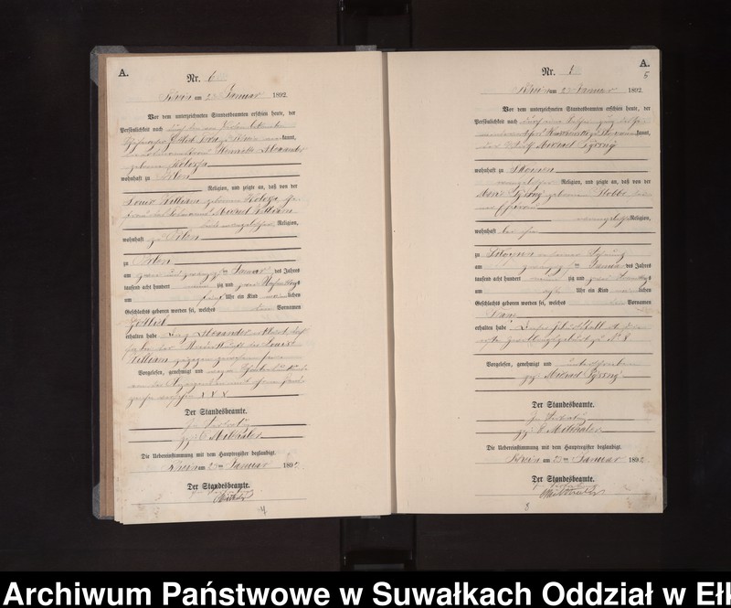 image.from.unit.number "Geburts-Neben-Register des Königlichen Preussischen Standes-Amtes Orlen Kreis Loetzen"