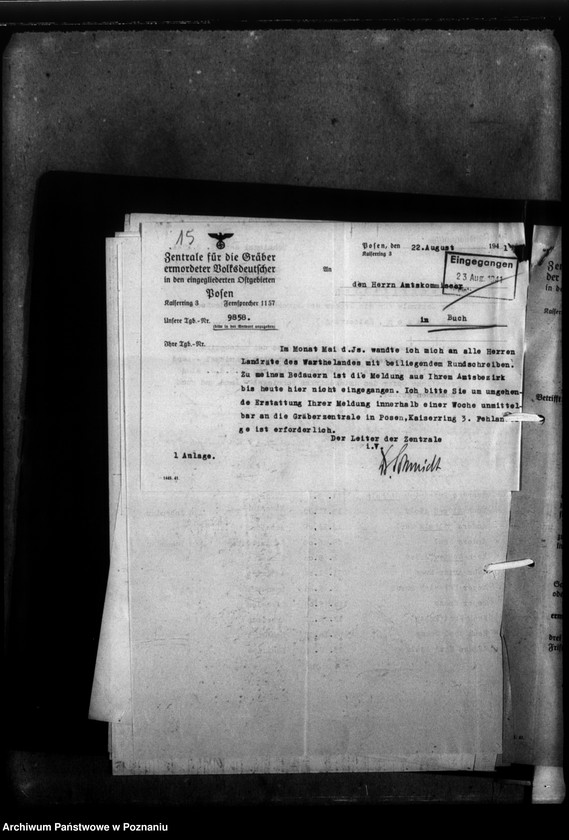 Obraz 19 z jednostki "Kreis Kosten (Kościan). Zgłoszenia zmarłych i zaginionych miejscowych Niemców w 1939 roku"