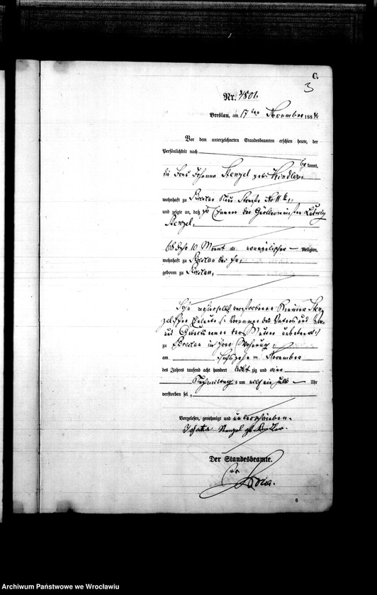 image.from.unit.number "Sterbe-Haupt-Register Breslau I 1884 Band 13"