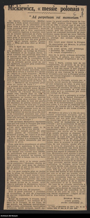 image.from.unit.number "Buyko Bolesław; Załączniki: a) strona tytułowa, ustęp i spis rozdziałów książki B. Buyko; Quelques ephemerides"... Pour sauver la Pologne 1939; b) wycinki prasowe; L.1"