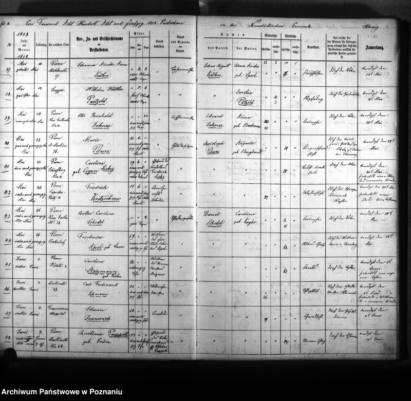 Obraz 7 z jednostki "Verstorbenenbuch"