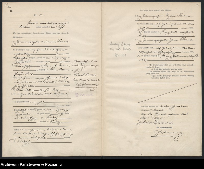 Obraz 13 z jednostki "Księga miejscowa małżeństw"