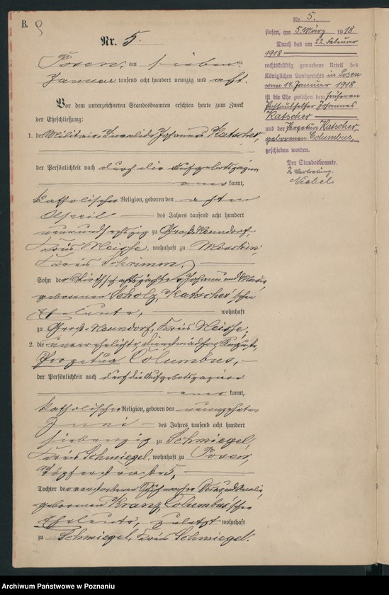 Obraz 12 z jednostki "Księga małżeństw t. I"