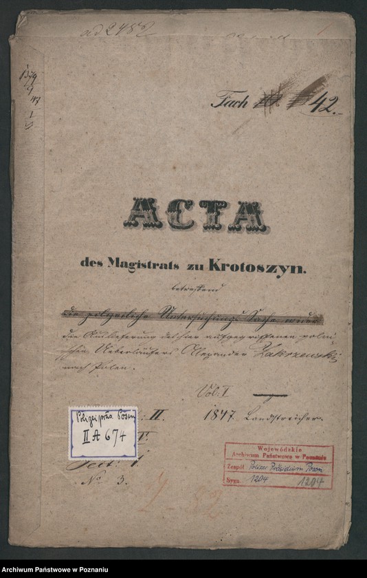 Obraz 2 z jednostki "A. betr. die Hauslieferung des hier aufgegriffenen polnischen Überläufers Alexander Zakrzewski nach Polen"