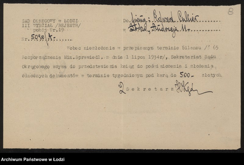 Obraz 10 z jednostki "Edward Cukier – sprzedaż odpadków bawełnianych"