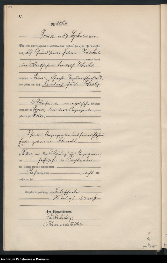 Obraz 15 z jednostki "Księga miejscowa zgonów"