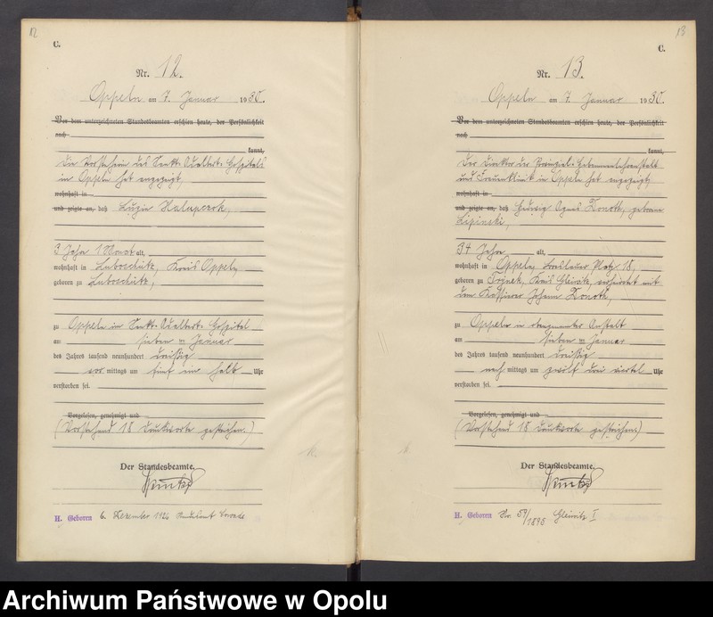 Obraz 11 z jednostki "[Rejestr zgonów] 1930 Tom I Nr 1-423"