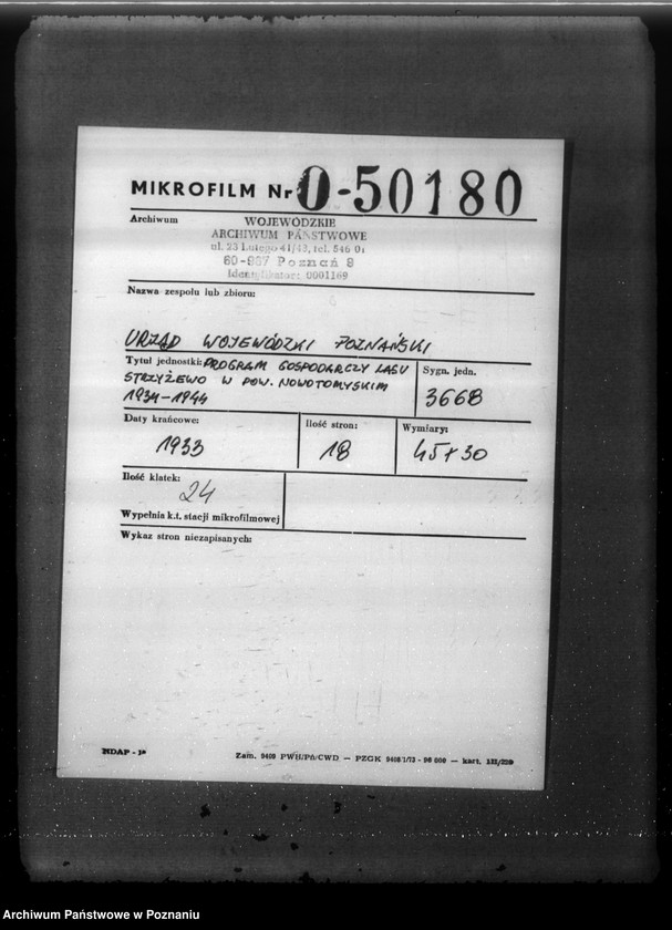 Obraz 2 z jednostki "Program gospodarczy lasu Strzyżewo w powiecie nowotomyskim 1934-1944"