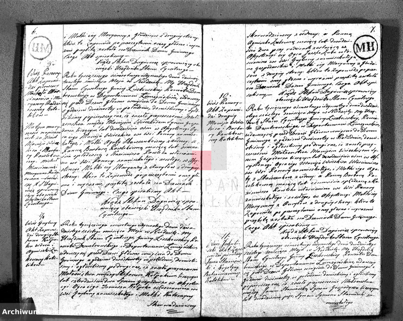 image.from.unit.number "Akta Cywilne Małżeństw w Gminie Liszkowskiey w Powiecie Dombrowskim w Departamencie Łomżyńskim Roku 1811/12 zawartych"