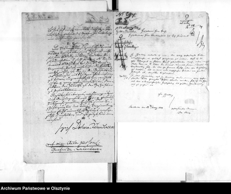 image.from.unit.number "Zulassung des Rittergutsbesitzers Lieutenant von Berg [Hermann] zu den Geschäften bei der Regierung"