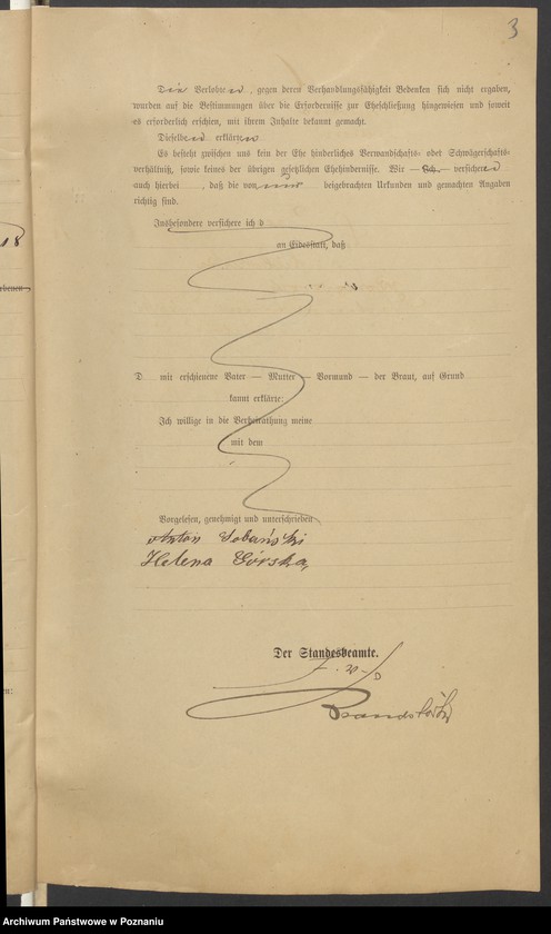 Obraz 5 z jednostki "Die von den Verlobten beigebrachten Urkunden zur Eheschliessung pro 1901. Vol I"