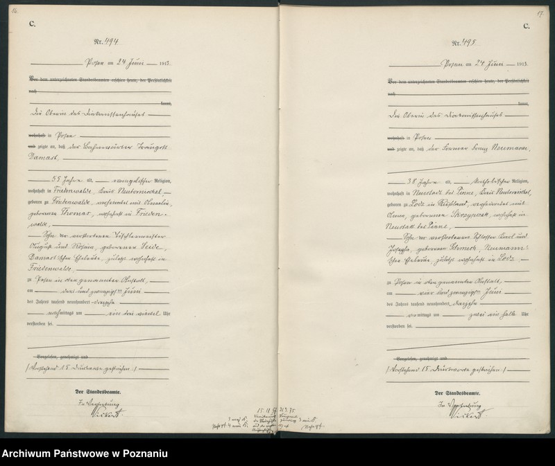 Obraz 11 z jednostki "Księga miejscowa zgonów tom II [Rejestr główny zgonów]"