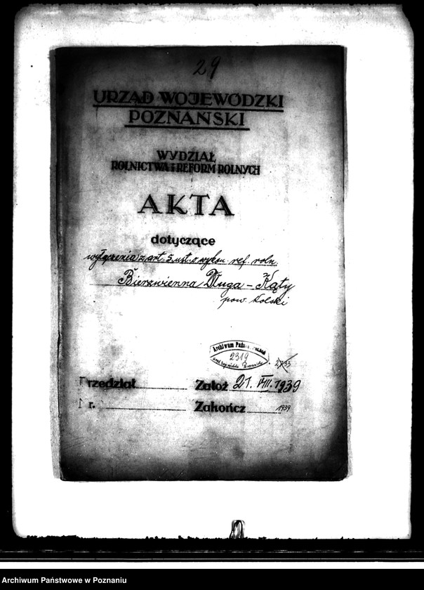 image.from.unit.number "Wyłączenie z art. 5 ustawy o wykonaniu reformy rolnej majątku Bierzwienna Długa -Kąty powiatu kaliskiego"