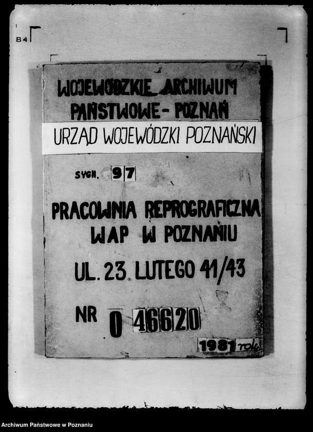 Obraz 1 z jednostki "/Zarządzenia wewnętrzne wojewody w sprawie podziału czynności w Urzędzie Wojewódzkim, statut organizacyjny itp./"