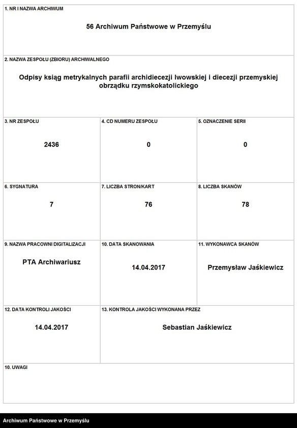 image.from.unit.number "[Odpisy ksiąg urodzeń, małżeństw, zgonów parafii rzymskokatolickiej Kochawina z lat 1823-1827]"